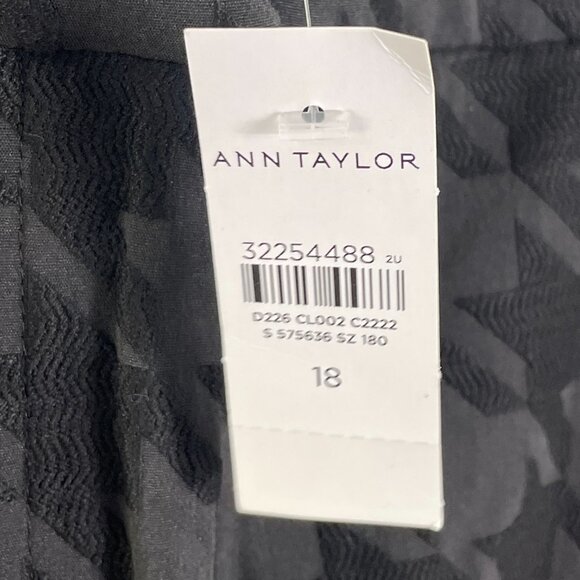 NEW Ann Taylor Womens Plus 18 Houndstooth High Rise Slim Leg Ankle Pants - Picture 6 of 12